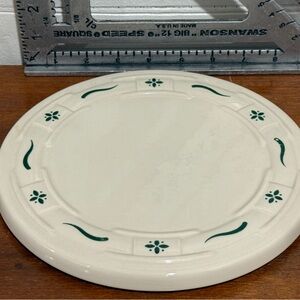 Longaberger Pottery Ceramic Trivet Woven Traditions Green.